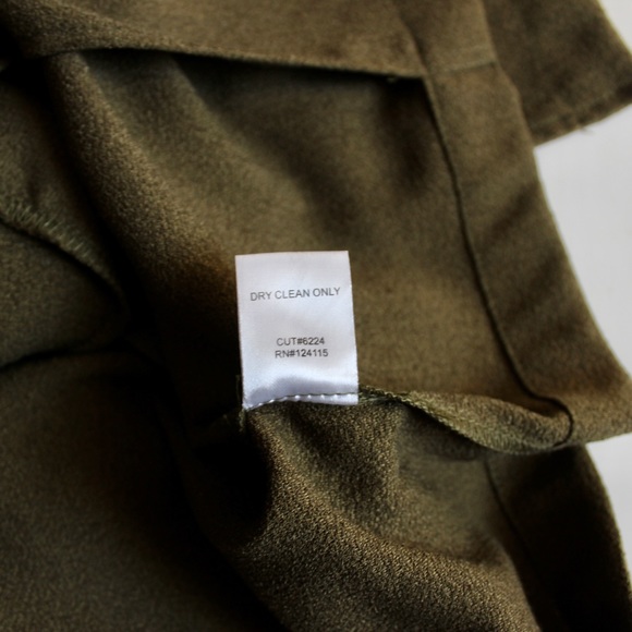 SOPHIE RUE Sleeveless Army Green Vest w/ Tie - Picture 7 of 7